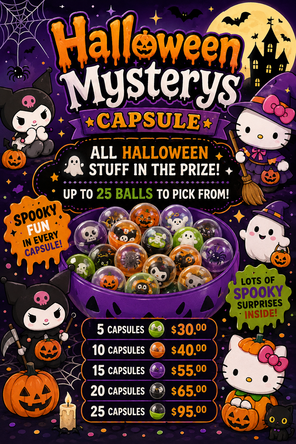 Halloween Lucky's Mysteries capsules